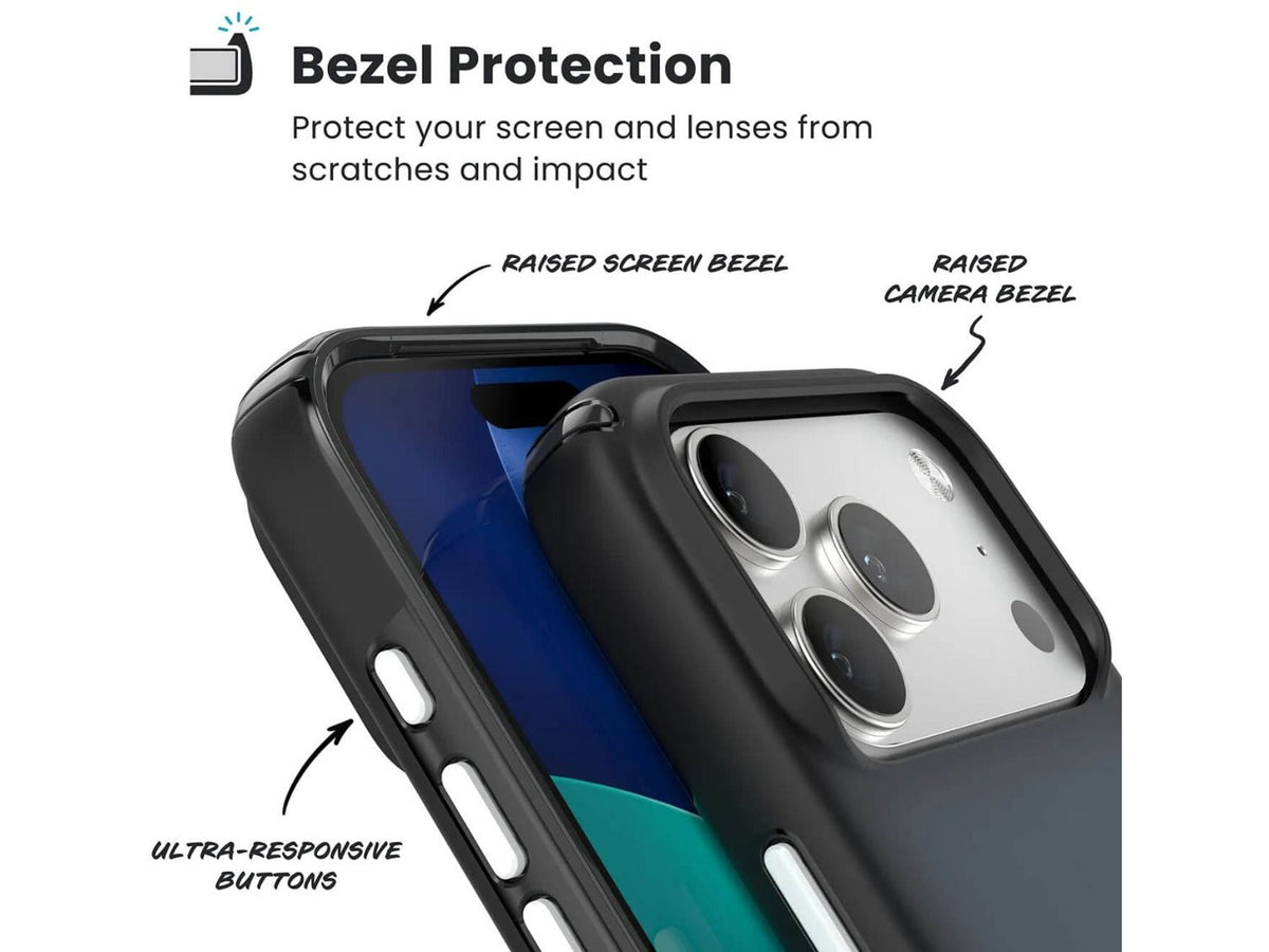 Speck iPhone 15 Presidio2 Pro, Black/Slate Grey