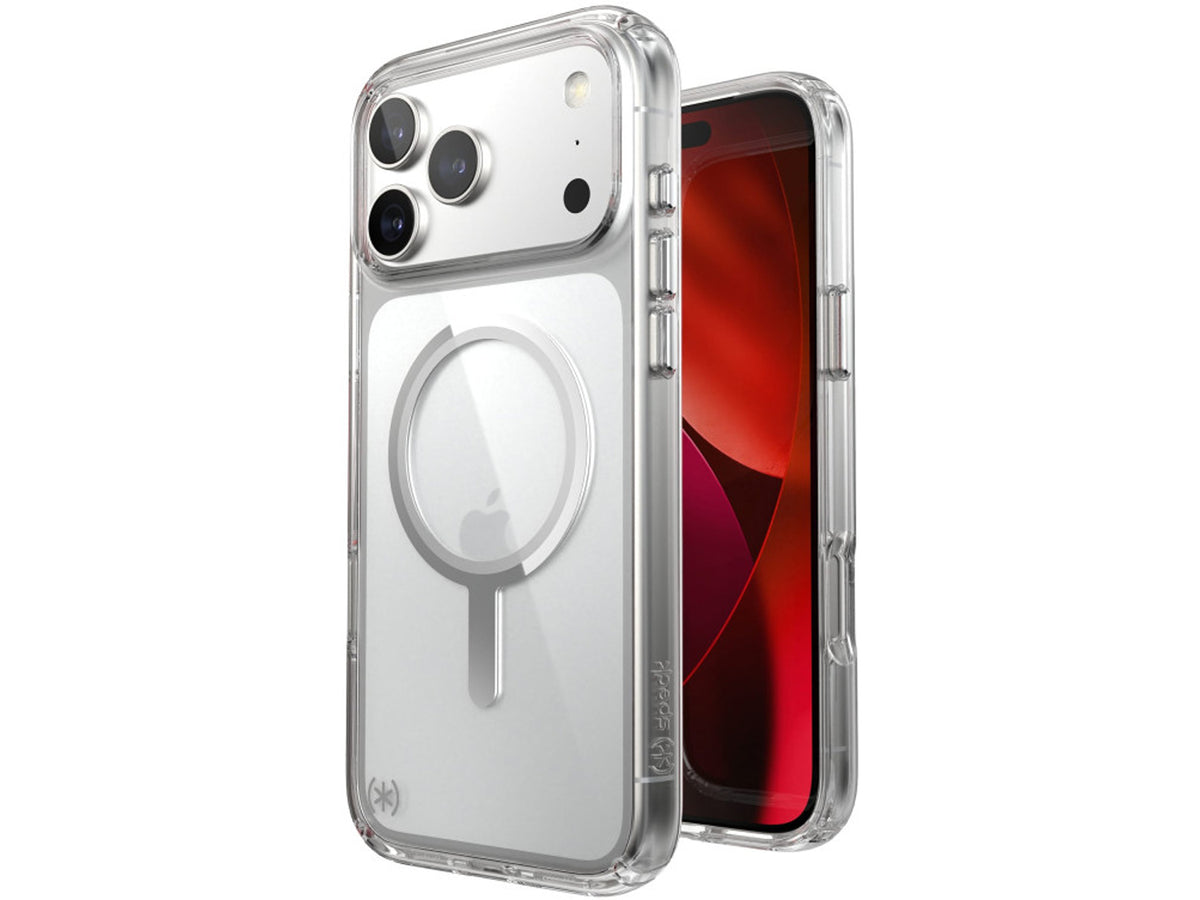 Speck iPhone 17 Pro Max, Presidio, Perfect Clear, MagSafe Silver