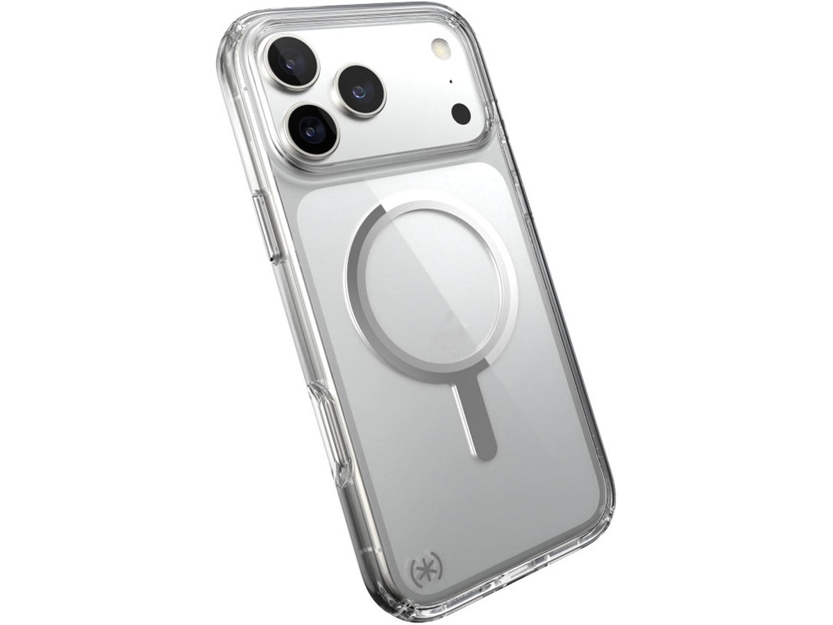 Speck iPhone 17 Pro Max, Presidio, Perfect Clear, MagSafe Silver