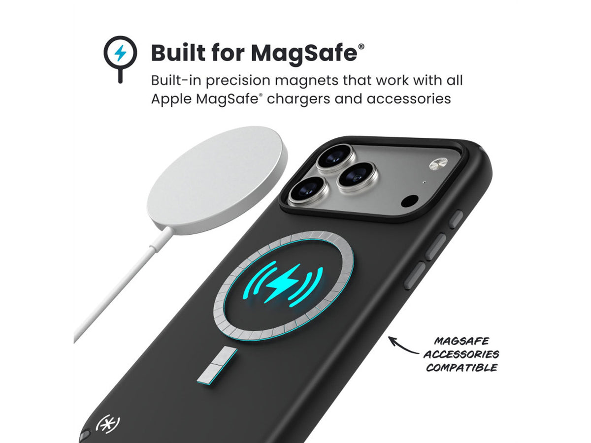 Speck iPhone 17 Pro Max Presidio2 Pro, MagSafe, Black/Slate Grey