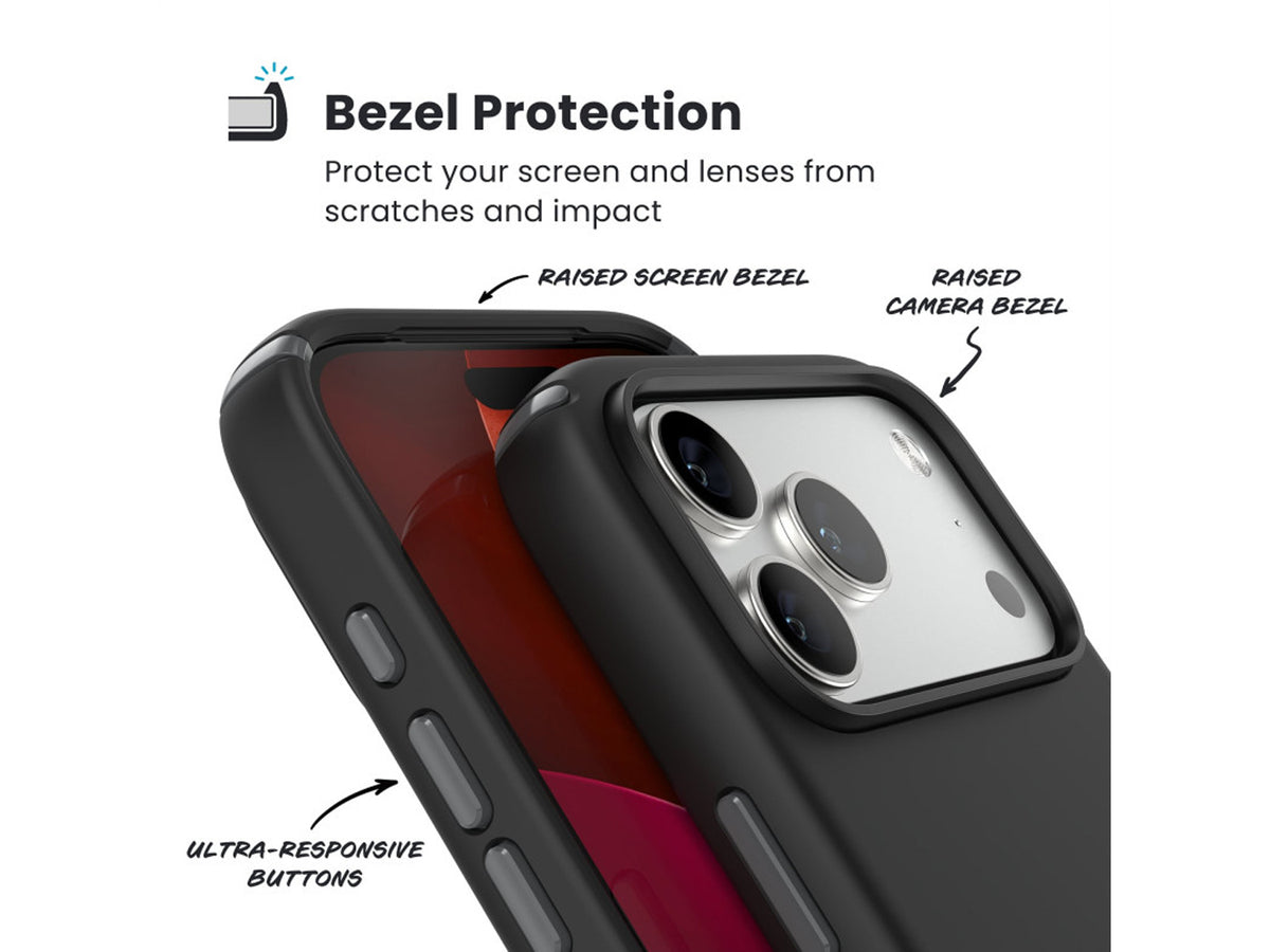 Speck iPhone 17 Pro Max Presidio2 Pro, MagSafe, Black/Slate Grey