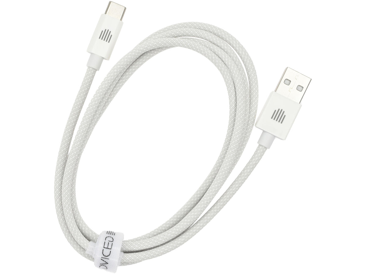 Dviced Cable USB-A to USB-C Nylon Textile 1,25m - White