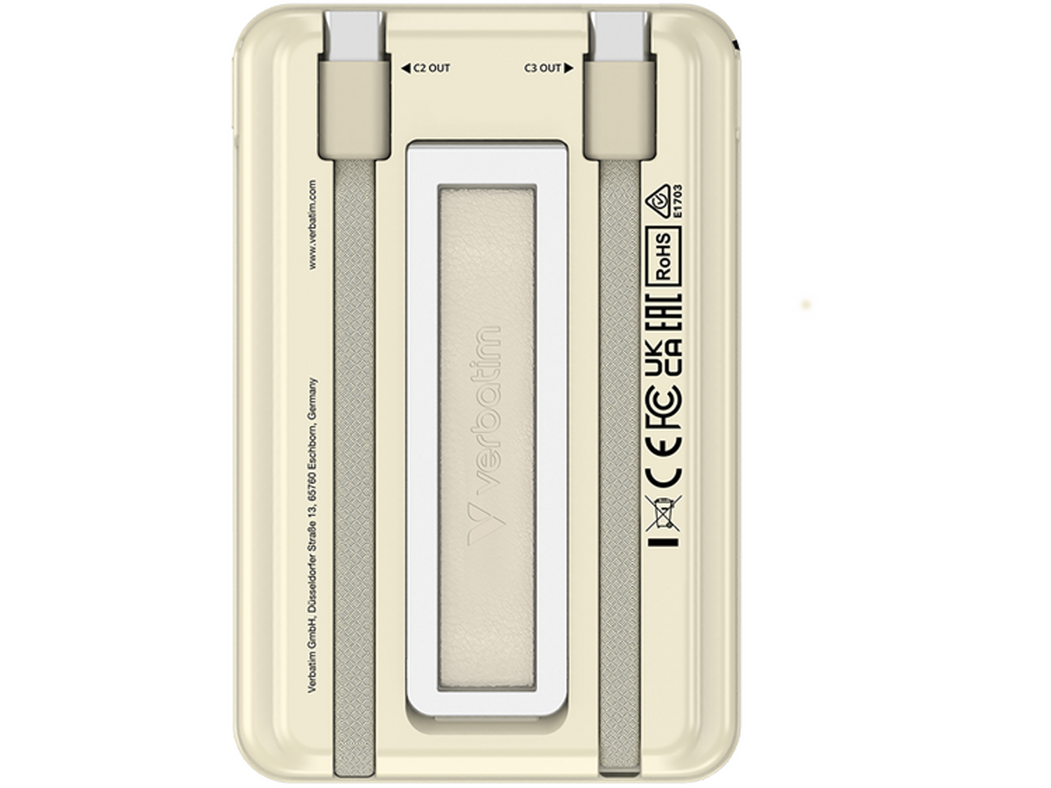 Verbatim Charge 'n' Go Two Cable Magnetic Wireless Charging 5,000mAh - Gold