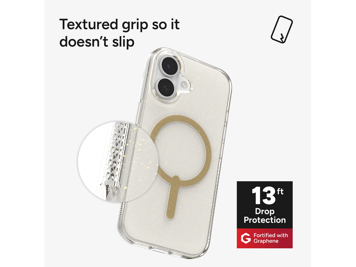 ZAGG Cases Milan Snap iPhone 17 Glitter Gold