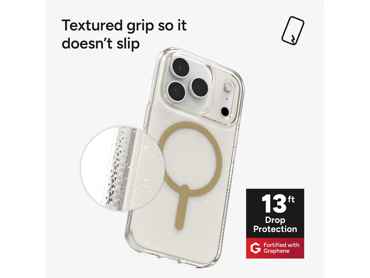 ZAGG Cases Milan Snap iPhone 17 Pro Glitter Gold