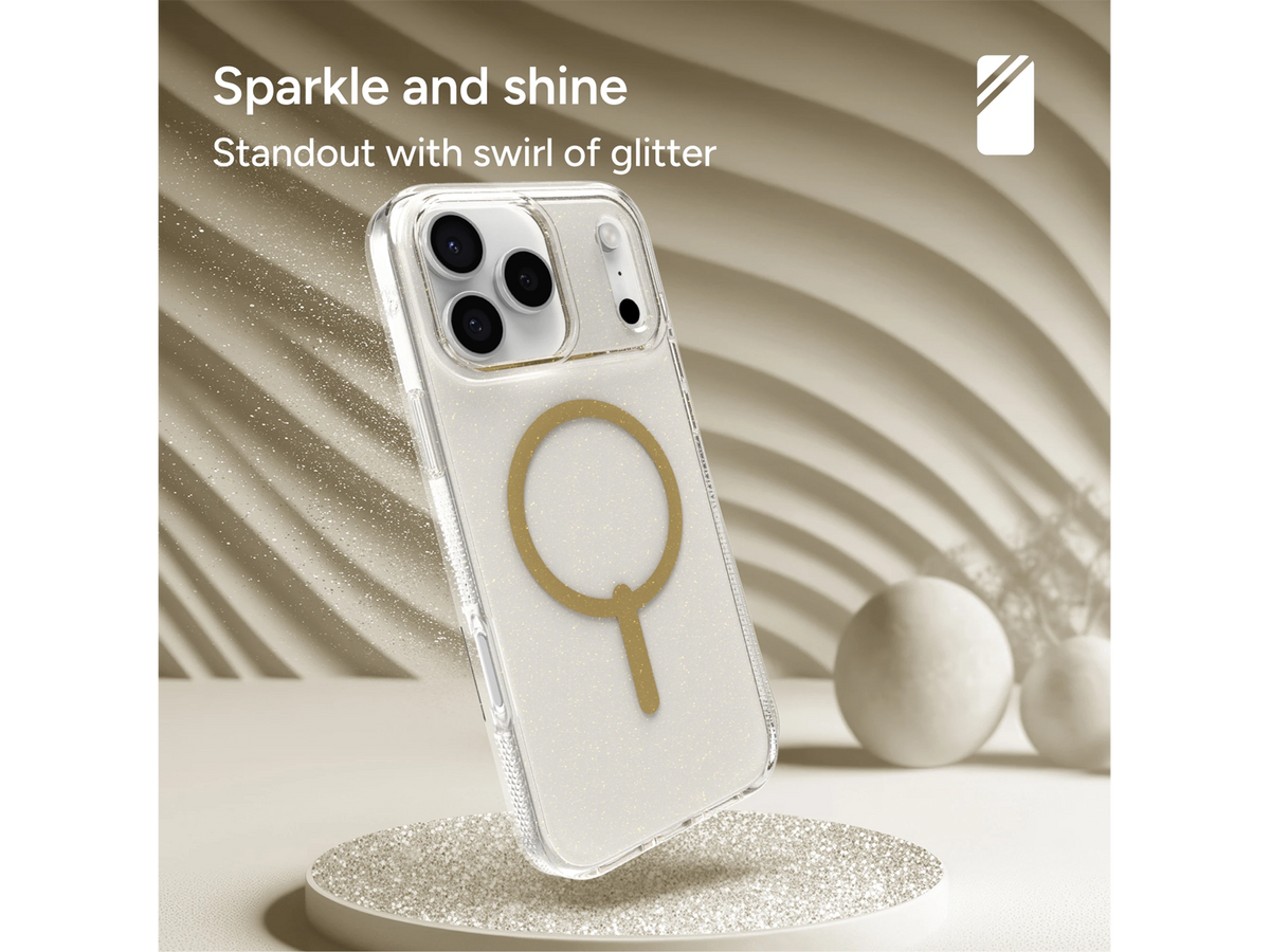 ZAGG Cases Milan Snap iPhone 17 Pro Max Glitter Gold