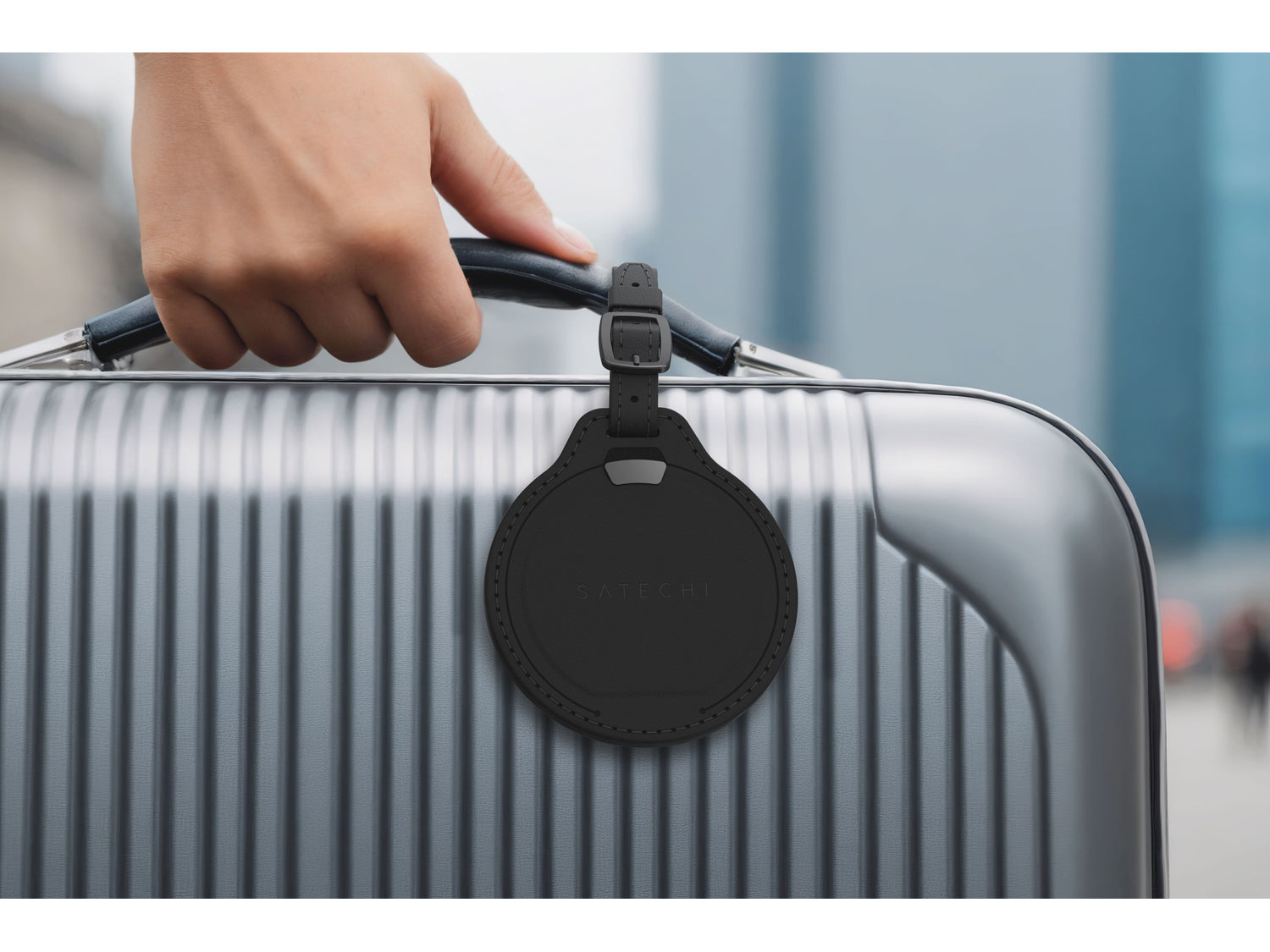 Satechi Vegan-Leather FindAll Luggage Tag - Black
