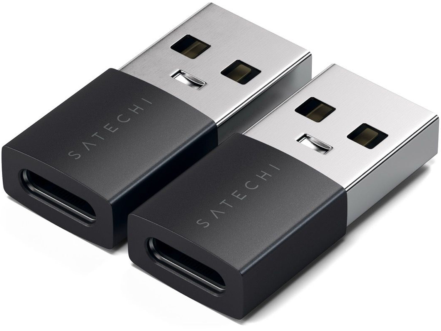 Satechi Aluminum 2x Type-A to Type-C Adapter - Space Black