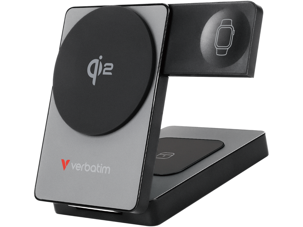 Verbatim Charge 'n' Go Qi2 Power Bank 5000mAh Magnetic Wireless Charging - Grey