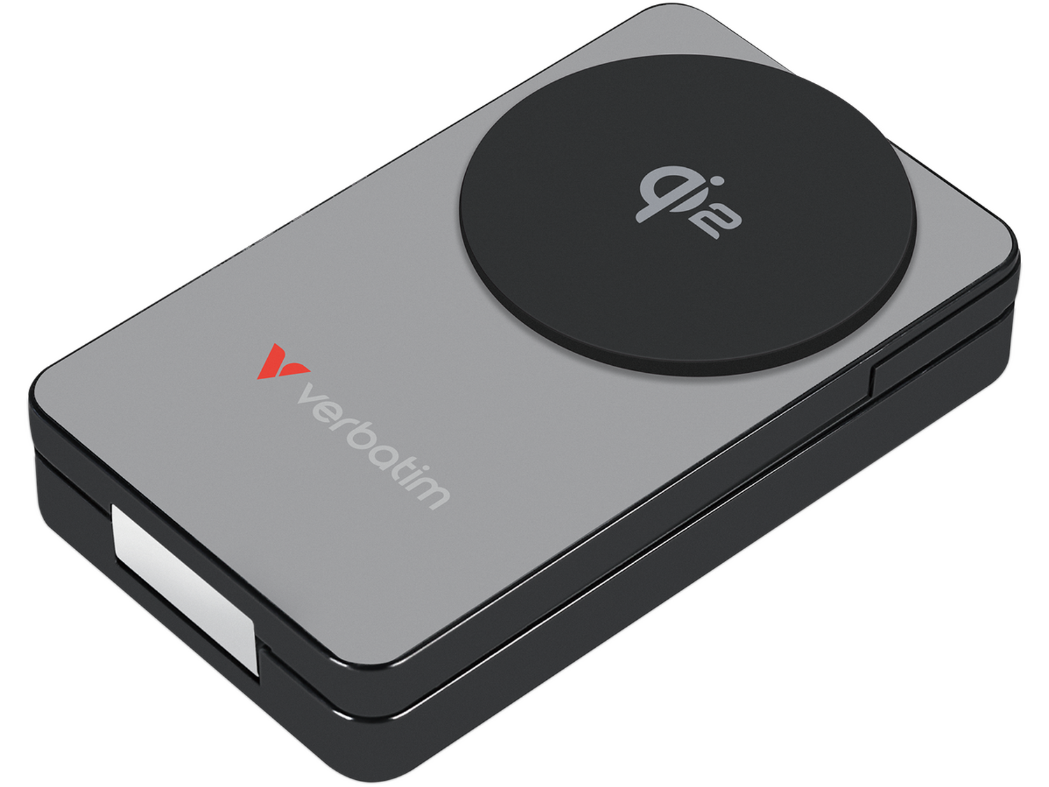 Verbatim Charge 'n' Go Qi2 Power Bank 10000mAh Magnetic Wireless Charging - Grey