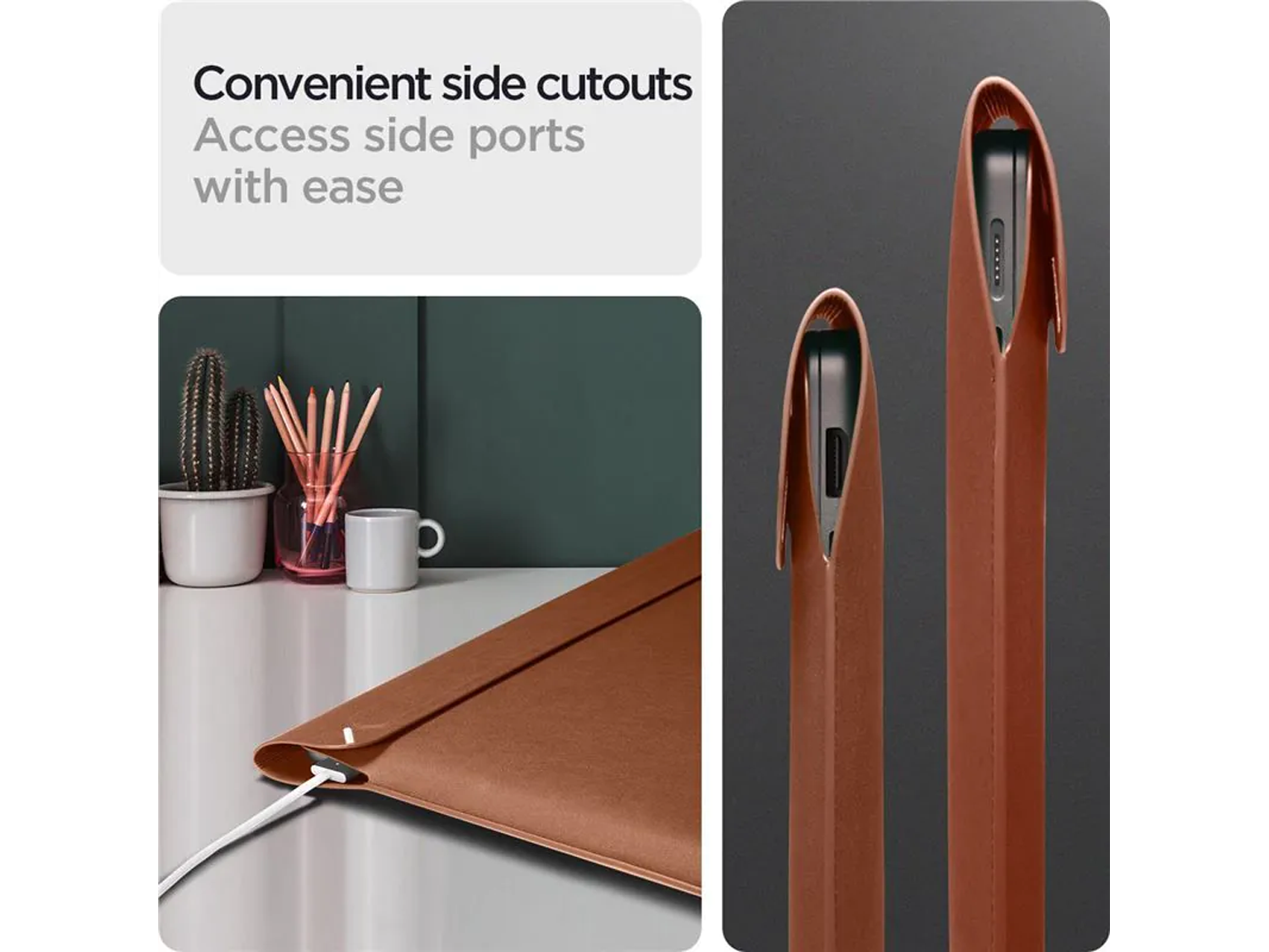 Spigen Valentinus S Laptop Sleeve 16" Kафяв