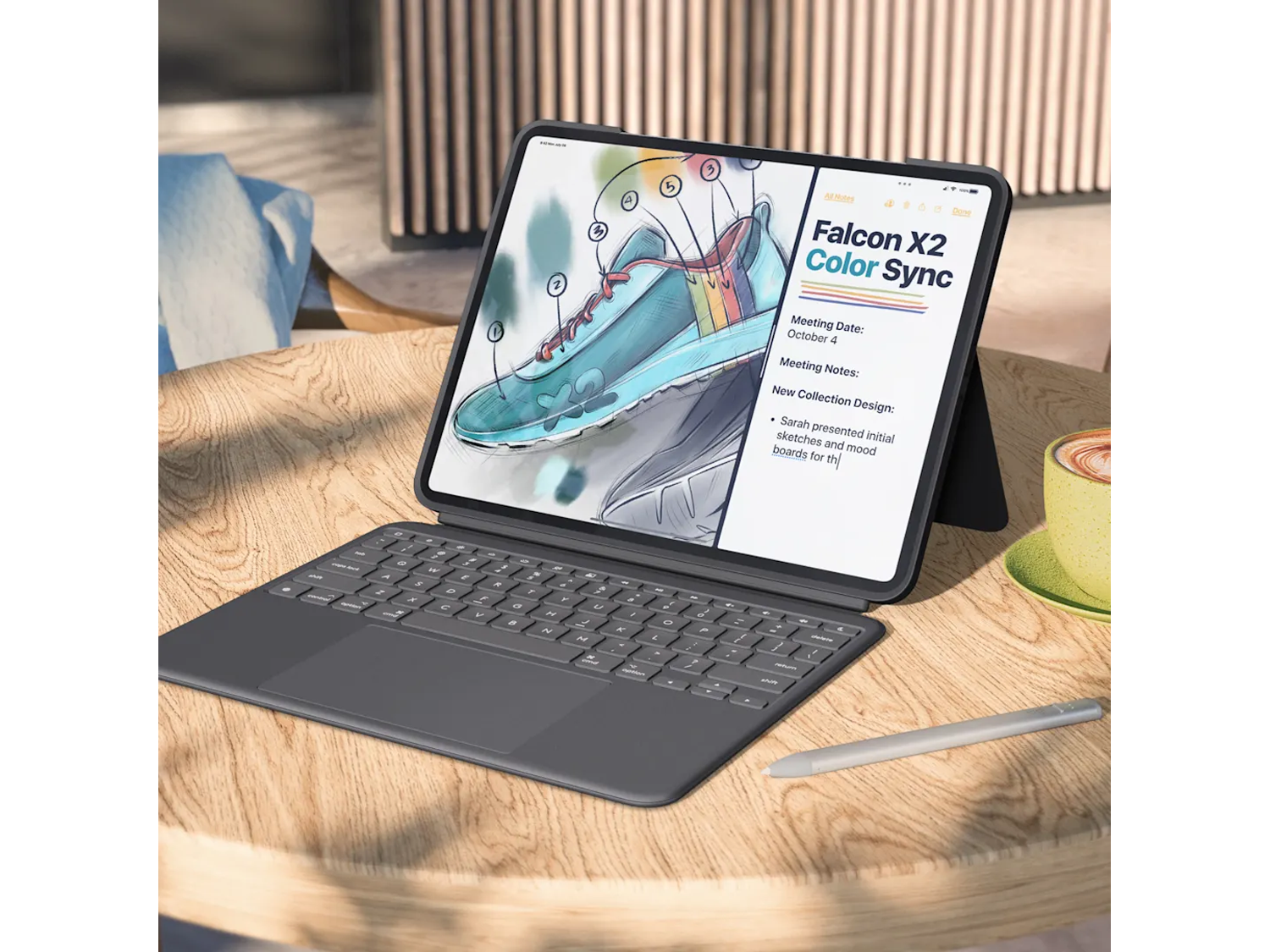 Logitech Combo Touch for iPad Pro 12.9-inch (5th & 6th gen), Oxford Grey English UK (QWERTY)