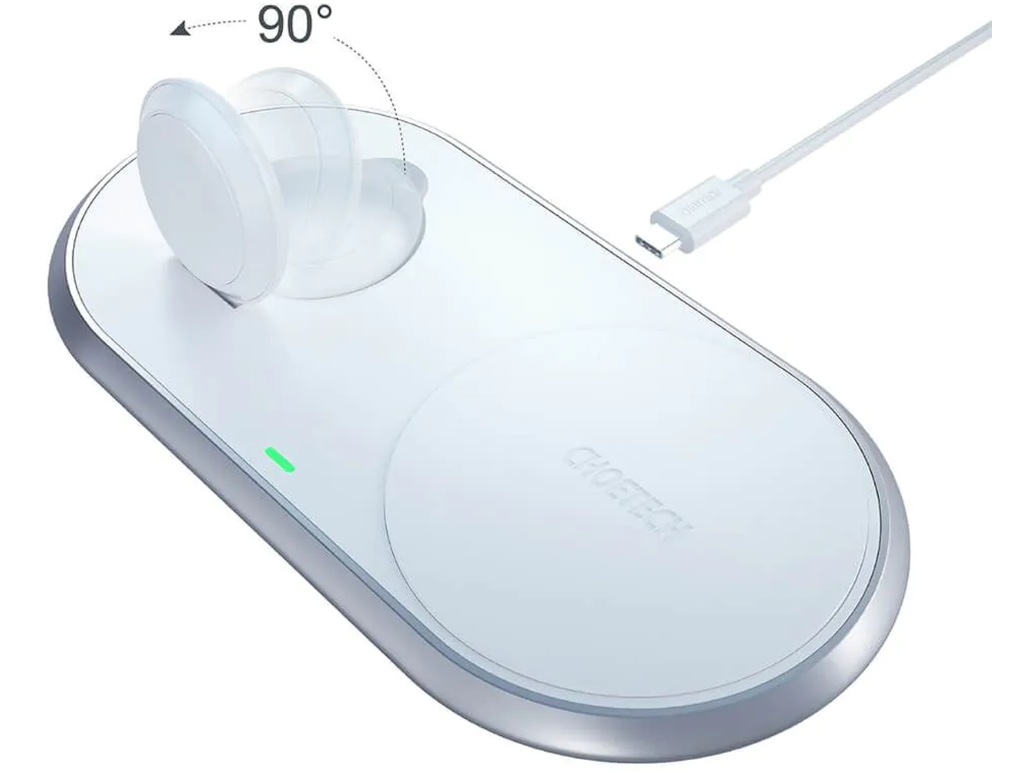 Choetech T317 2-in-1 Qi Wireless Charger With MFI Apple Watch Stand