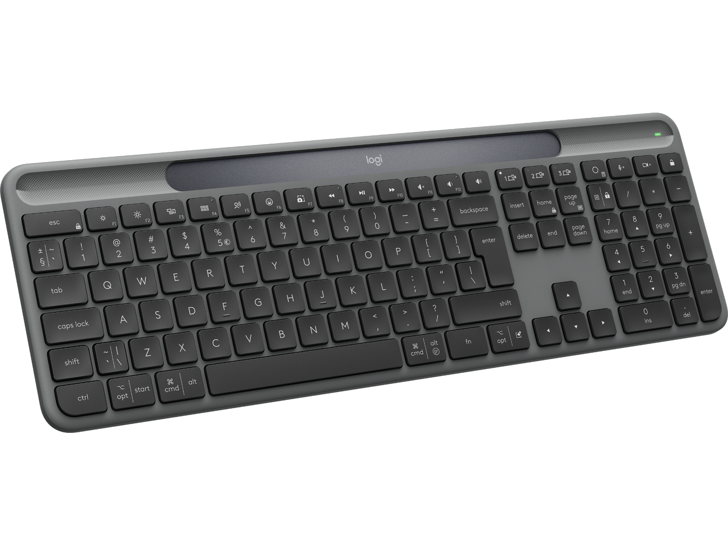 Logitech Signature Slim Solar+ wireless keyboard K980, Graphite