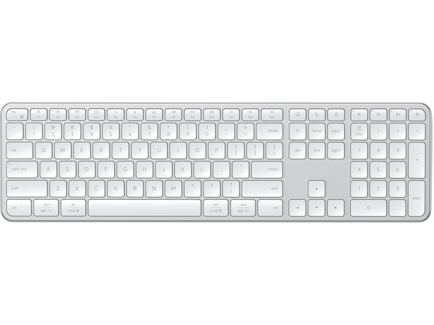 Satechi Slim EX3 Wireless Keyboard - US English - Silver