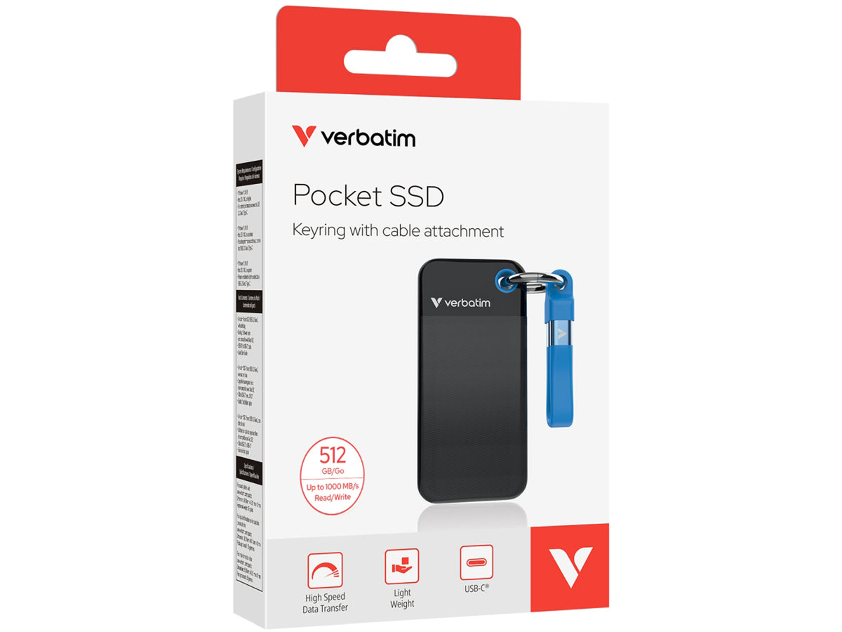 512GB Verbatim Pocket SSD Black/Blue