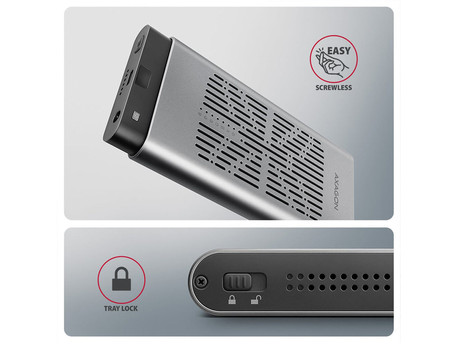 AXAGON EEM2-20GD External Box USB-C 3.2 Gen 2 - NVMe M.2
