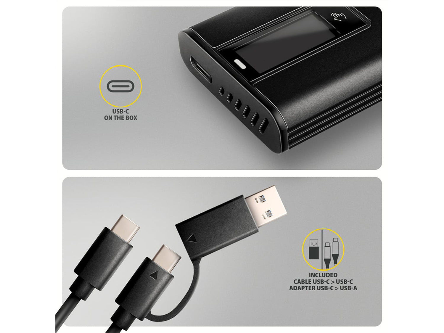Axagon EEM2-SD2B Display Box USB-C - NVMe M.2