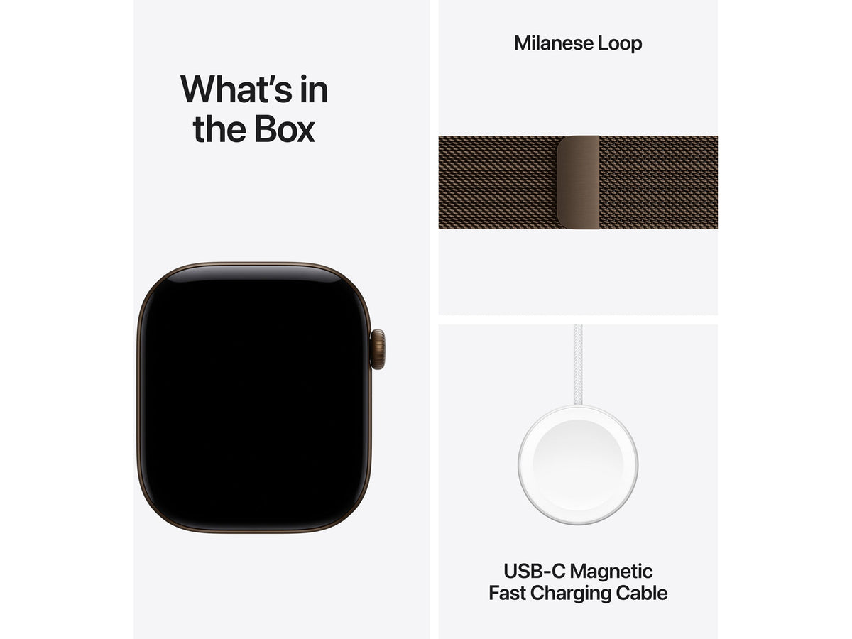 Apple Watch Series 12 46mm - GPS + Cellular - Aluminum, Dark Bronze, Milanese Loop, S/M