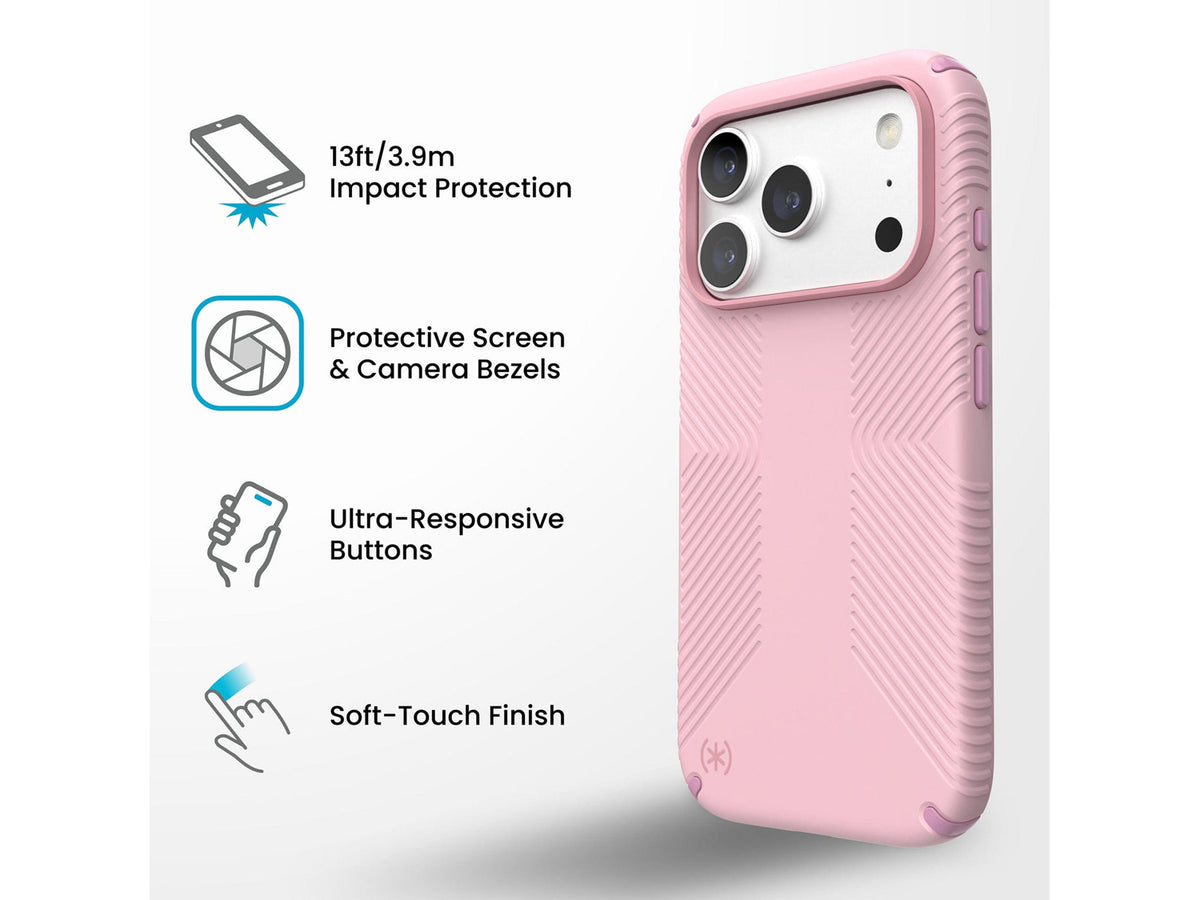 Speck Presidio2 Grip MagSafe Apple iPhone 18 Pro Case,  Quiet Blush