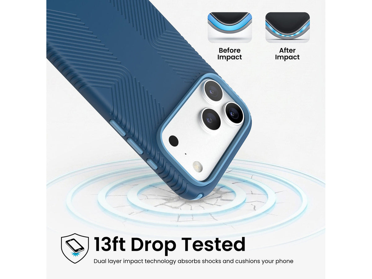 Speck Presidio2 Grip MagSafe Apple iPhone 18 Pro Max Case, Deep Sea