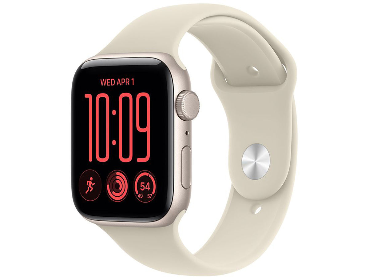 Apple Watch SE 3 44 mm GPS - Starlight Aluminium Case with Sand Sport Band - M/L