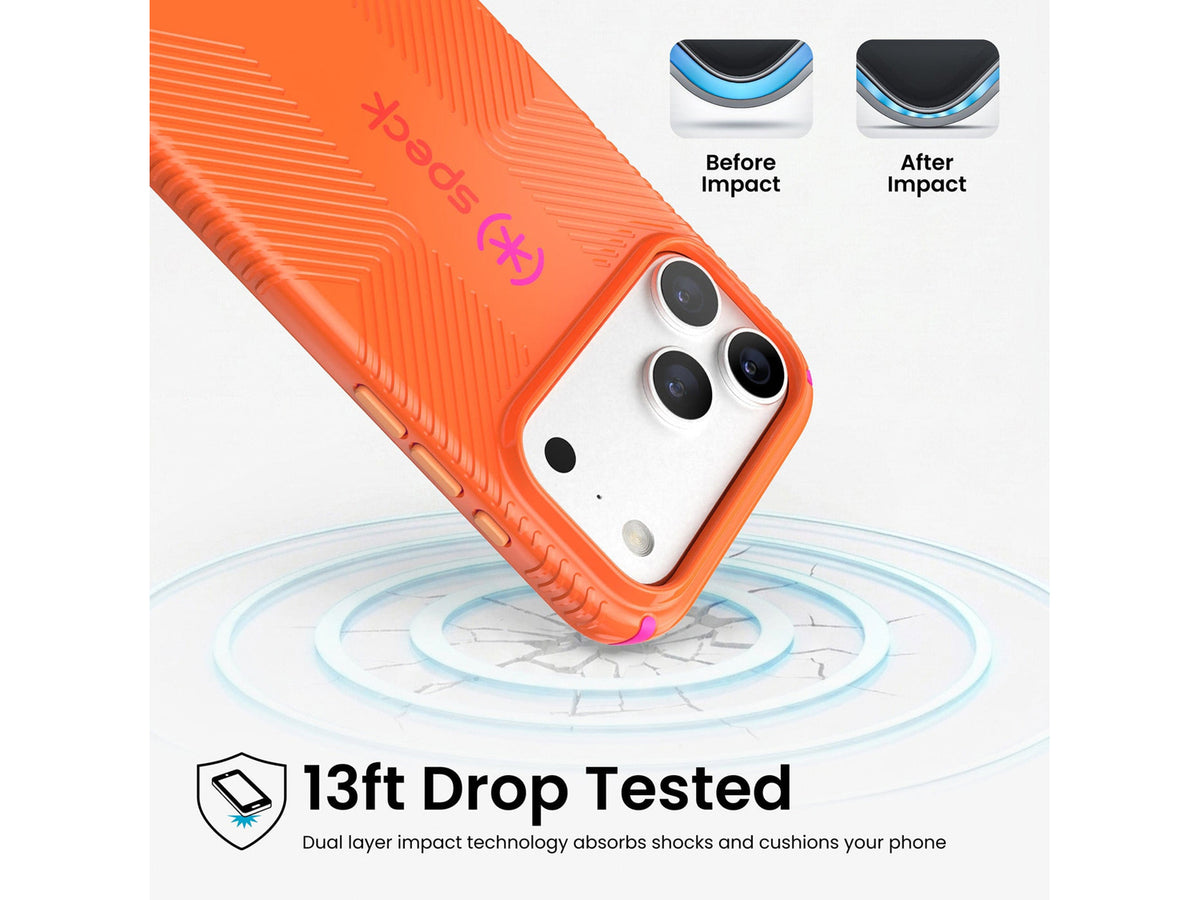 Speck CandyShell Icon MagSafe Apple iPhone 18 Pro Max Case, Tangerine Sour